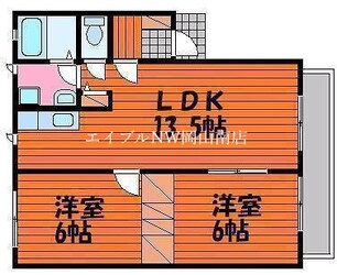 庭瀬駅 徒歩14分 2階の物件間取画像